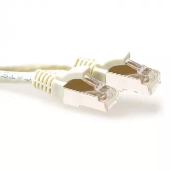 ACT Ivory 30 m LSZH SFTP CAT6A pataisos laidas su apsaugotais RJ45 kištukais