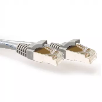 ACT Grey 15 metrų LSZH SFTP CAT6A pataisinis laidas su apsaugotais RJ45 kištukais