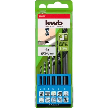 Gręžtų rinkinys KWB 258806 6 vnt. Dešinysis pjovimas
