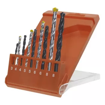 Gręžtų rinkinys KWB 420400 9 vnt. plastikui, medžiui, metalui