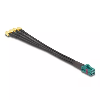 DeLOCK 90142 Koaksialinis kabelis 0,2 m Mini FAKRA Z 4 x SMA juodas