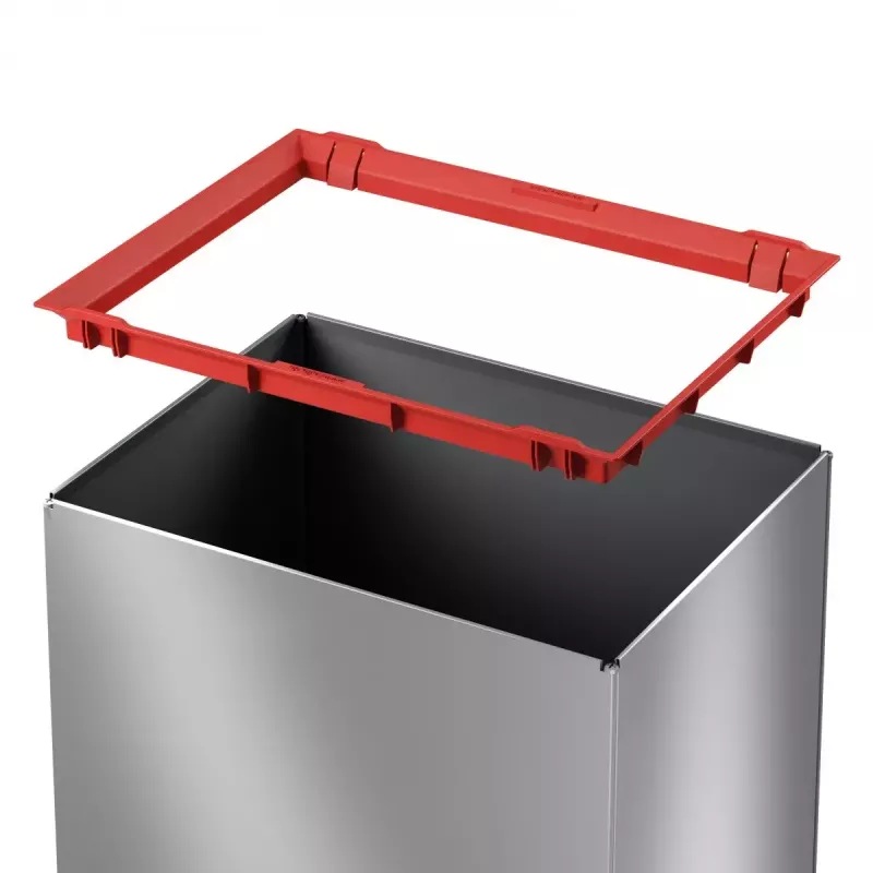 Hailo Big-Box Swing L stačiakampis plieninis šiukšlių konteineris sidabrinis