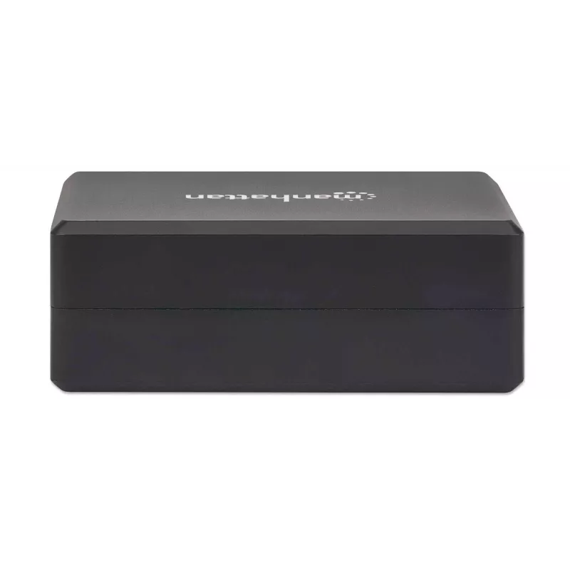 Manhattan Smart Video Multiport Dock, 5 prievadų: HDMI, USB-A (x2), USB-C (x2), su Power Delivery USB-C prievadu, integruotu maitinimo šaltiniu, itin kompaktiškas, nuimamas maitinimo laidas, juodas, trejų metų garantija, mažmeninė dėžutė