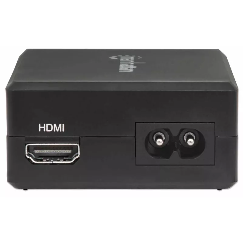Manhattan Smart Video Multiport Dock, 5 prievadų: HDMI, USB-A (x2), USB-C (x2), su Power Delivery USB-C prievadu, integruotu maitinimo šaltiniu, itin kompaktiškas, nuimamas maitinimo laidas, juodas, trejų metų garantija, mažmeninė dėžutė