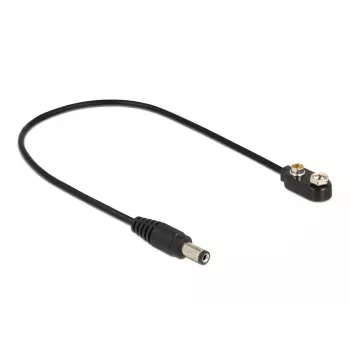 DeLOCK 86697 maitinimo laidas 5,5 x 2,1 mm vyriškas į 9 V blokinę bateriją