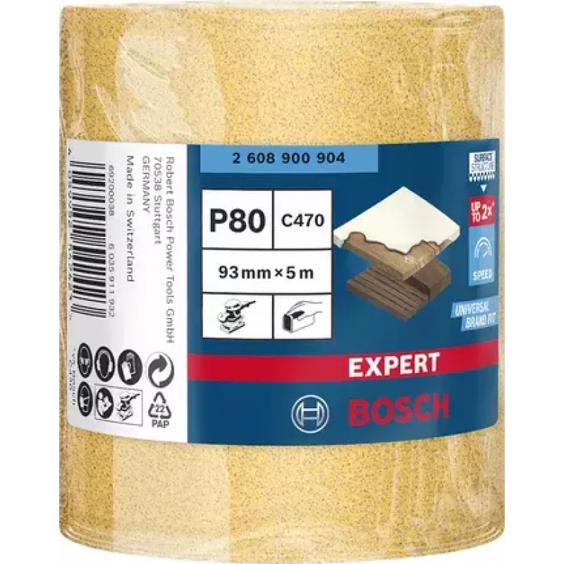 Šlifavimo juosta Bosch Expert C470 93 mm x 5 m, P80
