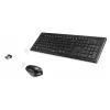 Hama Cortino belaidis klaviatūros ir pelės rinkinys RF QWERTY juoda