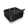 ICY BOX IB-MPS2220B-CH kištukinis lizdas 1,9 m 2 AC lizdai (-ų) Juoda