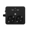 ICY BOX IB-MPS2220B-CH kištukinis lizdas 1,9 m 2 AC lizdai (-ų) Juoda