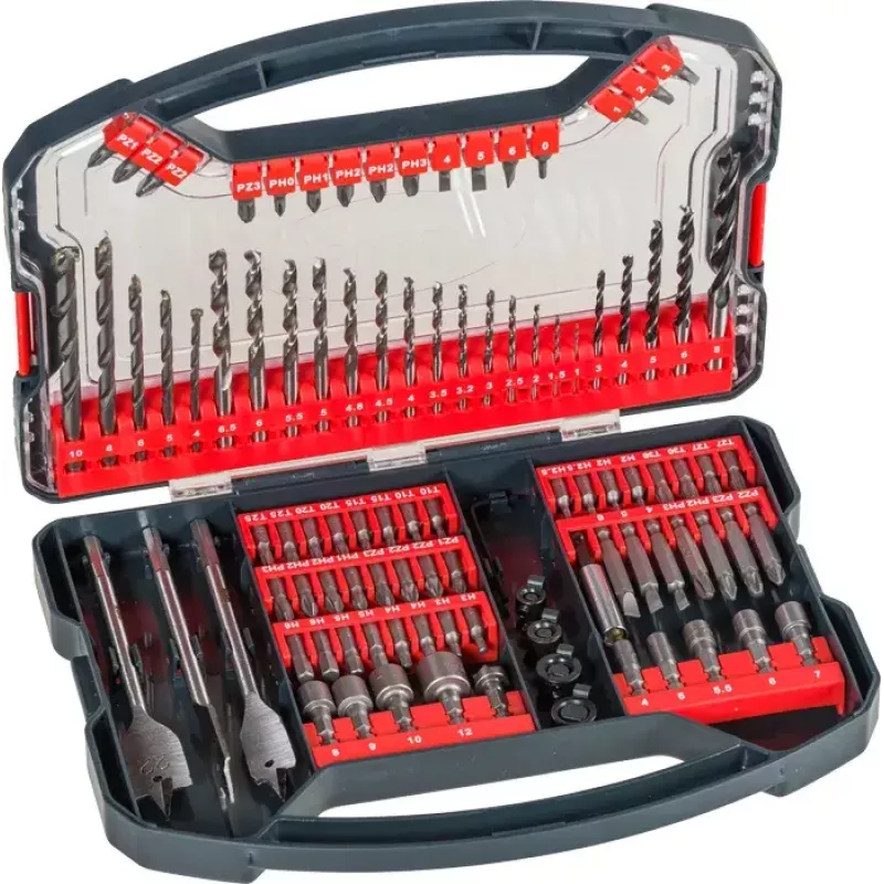 Gręžtų komplektas KWB Promo Box Standard 101 vnt. plytai, metalui, medžiui