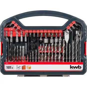 Gręžtų komplektas KWB Promo Box Standard 101 vnt. plytai, metalui, medžiui