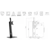eSTUFF GLB226004 monitorio laikiklis / stovas 81.3 cm (32 inch) stalas Juoda