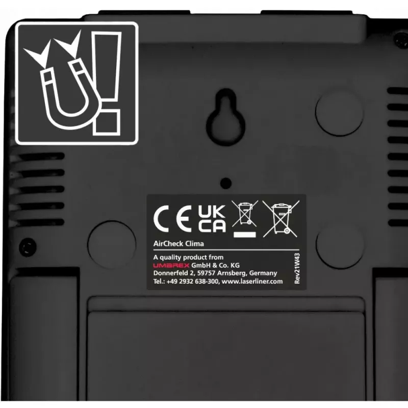 Elektrinis higrometras Laserliner AirCheck Clima Black Digital 1 vnt.