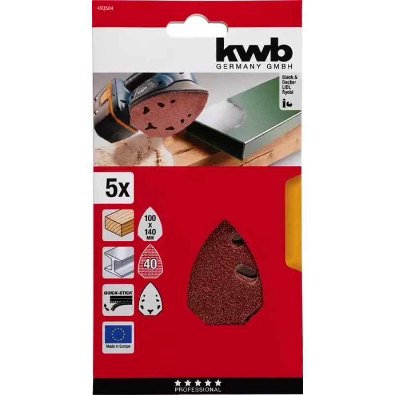 Šlifavimo diskai KWB 493504 5 vnt.