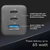 Cellularline Multipower Micro 65W itin kompaktiškas 65W greitasis sieninis įkroviklis su 3 prievadais