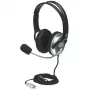Manhattan Classic Stereo Over-Ear ausinės su mikrofonu (3,5 mm), reguliuojamas plieninis lankelis, 2,5 m laidas, 3 metų garantija