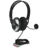 Manhattan Classic Stereo Over-Ear ausinės su mikrofonu (3,5 mm), reguliuojamas plieninis lankelis, 2,5 m laidas, 3 metų garantija