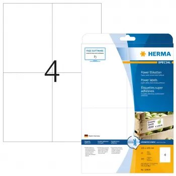 HERMA 10909 etiketės A4 balta matinė ypač stipraus sukibimo popierius 100 vnt.