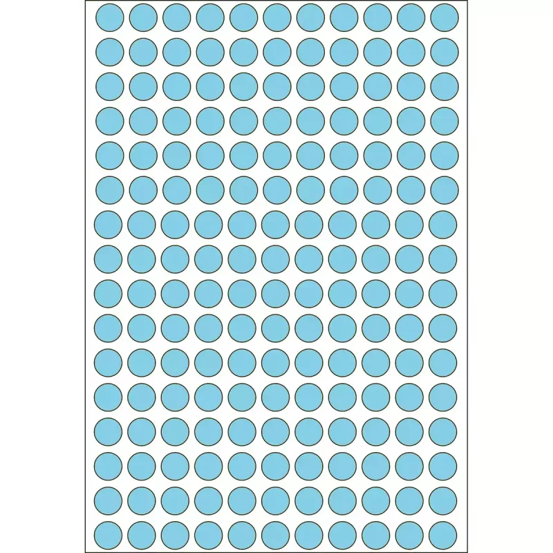 Įvairių paskirčių etiketės HERMA 5632 vnt mėlynos apvalios 8 mm