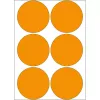 Universalių etikečių rinkinys HERMA 2284 švytinčiai oranžinės spalvos 50 mm apvalios 144 vnt.