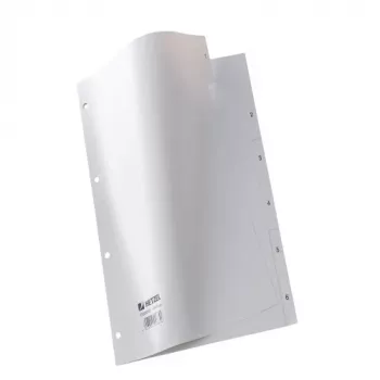 Rexel PP skirtukai, pilki, skaitmeniniai, A4, 227 mm, 300 mm, 2 mm, 1 vnt.
