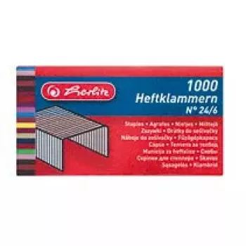 Segtukai Herlitz 8760514 1000 vnt. 24/6 metaliniai