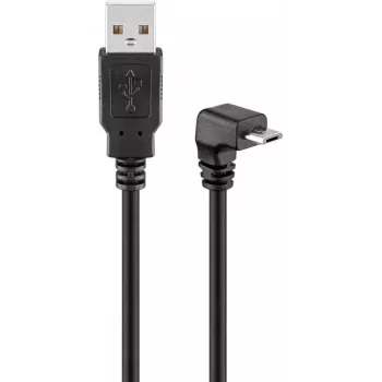 USB 2.0 Hi-Speed laidas Goobay 95343 90° juodas 1,8 m