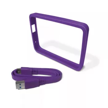 Western Digital Grip Pack Violet – rankena ir USB 3.0 laidas, skirtas My Passport Ultra (violetinis)