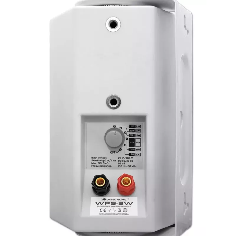 2 krypčių garsiakalbis Omnitronic 80710509 Baltas Laidinis 15 W
