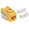 Intellinet Keystone Jack, Cat6, UTP, Punch-down, Geltona, Plokščia, RJ-45, Moteriška, 22/26 AWG, Cat6