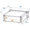 Kietasis dėklas Roadinger 30107192 Aliuminis Juodas Sidabrinis 525x400x180 mm