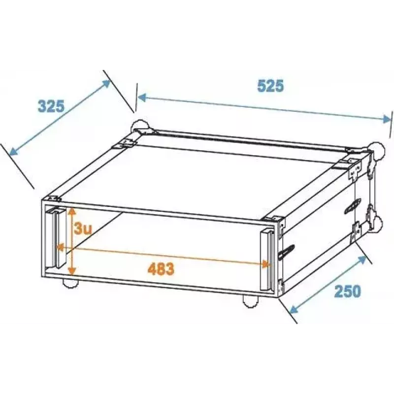 Kietasis dėklas Roadinger 30107192 Aliuminis Juodas Sidabrinis 525x400x180 mm