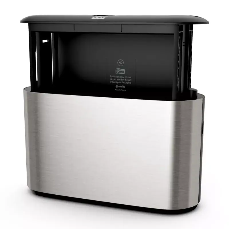 Popierinių rankšluosčių dozatorius Tork 460005, nerūdijantis plienas, W323×D116×H218 mm