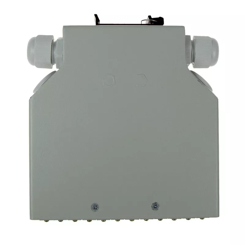 ACT DIN bėgio šviesolaidžio galinė dėžutė be adapterių, 12 prievadų, 130 mm x 130 mm x 45,3 mm, dramblio kaulo spalvos