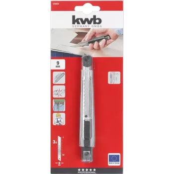 Pjovimo peilis KWB 015609 su lūžtančiais ašmenimis, 145 mm ilgio, 9 mm pločio