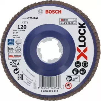 Bosch X571 šlifavimo diskas 125 mm X-LOCK