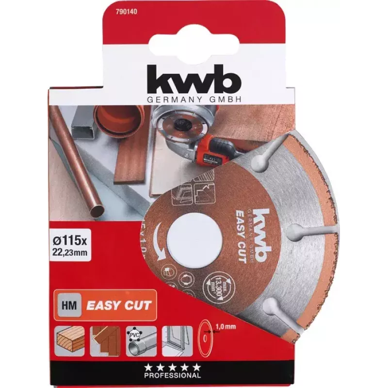 Pjovimo diskas KWB EASY CUT Carbide Universal 11.5 cm