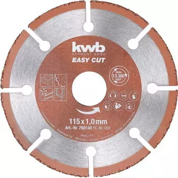Pjovimo diskas KWB EASY CUT Carbide Universal 11.5 cm