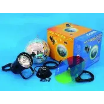 Veidrodinio rutulio rinkinys 20 cm Eurolite Multicolour 30 W 230 V