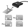 Išorinis USB-C kortelių skaitytuvas ACT AC6020, USB 2.0, 1 m kabelis, juodas