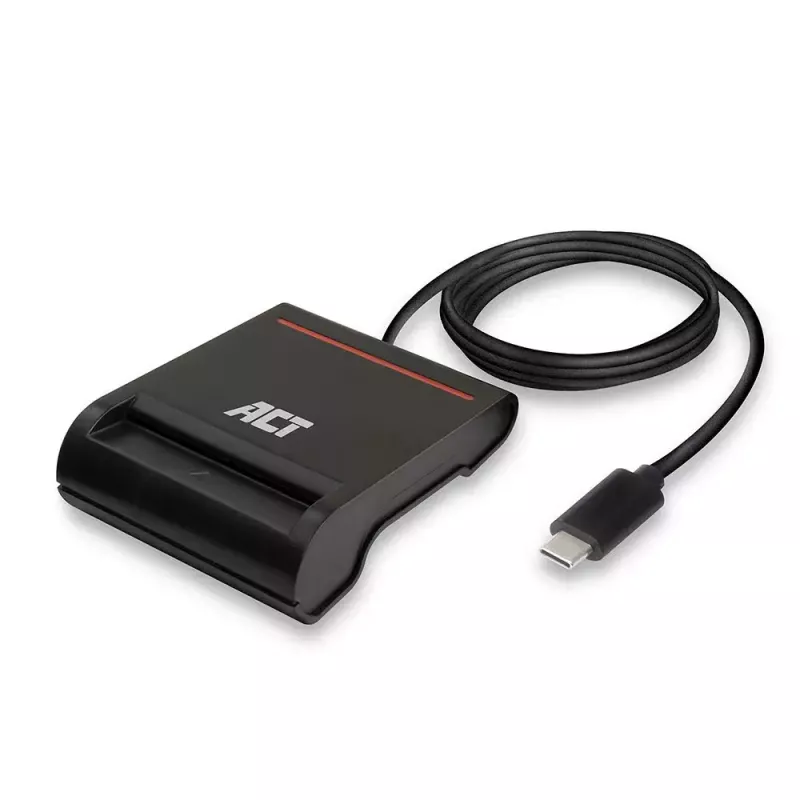 Išorinis USB-C kortelių skaitytuvas ACT AC6020, USB 2.0, 1 m kabelis, juodas
