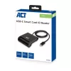 Išorinis USB-C kortelių skaitytuvas ACT AC6020, USB 2.0, 1 m kabelis, juodas