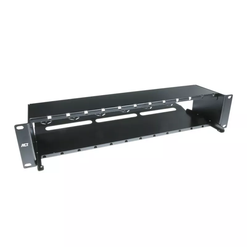 ACT Fiber panel High Density 2HE FA2056 – 2U metalinis rėminis skydas 12 MTP®-MPO kasečių / keystone adapterių plokštėms