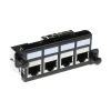 ACT Adapterinė plokštė 4 x keystone FTP, juoda, 1 vnt.