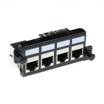 ACT Adapterinė plokštė 4 x keystone FTP, juoda, 1 vnt.