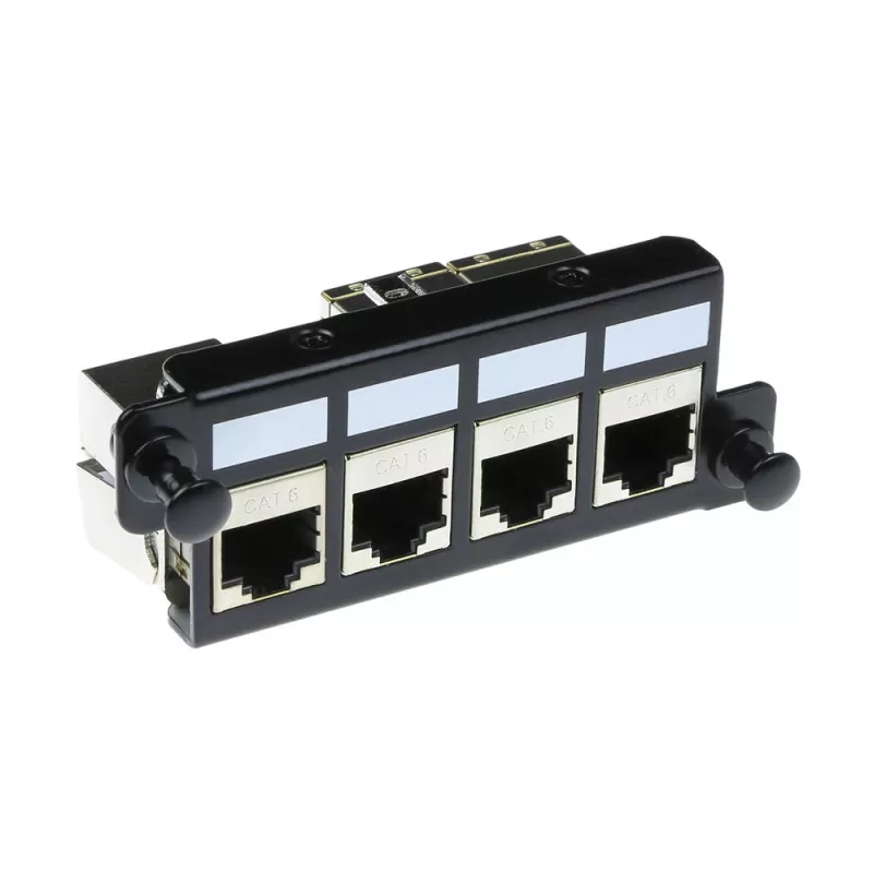 ACT Adapterinė plokštė 4 x keystone FTP, juoda, 1 vnt.