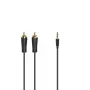 Hama 00205260 garso kabelis 1,5 m 3,5 mm 2 x RCA juodas