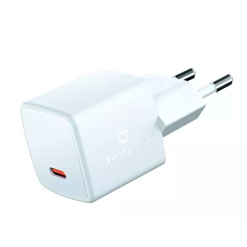 SWISSTEN Mini Travel Charger GaN 25W PD USB-C greitas įkroviklis telefonams ir planšetėms
