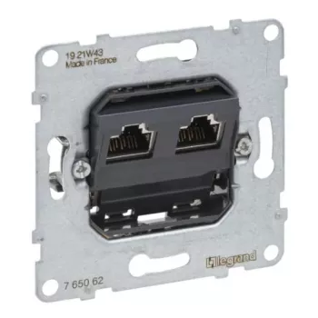 Legrand 765062 kištukinis lizdas 2 x RJ-45 juodas