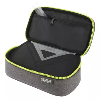 Pieštukinė Herlitz beatBox ABC poliesteris pilka geltona 225x120x70 mm